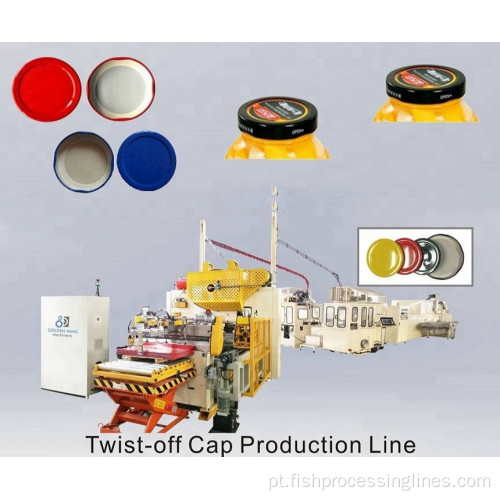 Twist Off Cap Glass Jar Cap Linha de produção